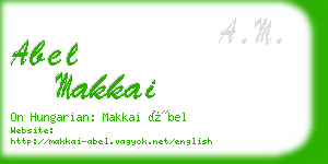 abel makkai business card